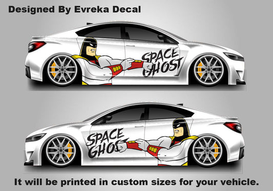Space Ghost , American superhero the, Designed Car Livery, Cast Vinyl Wrap, Universal Size - Evreka Decal