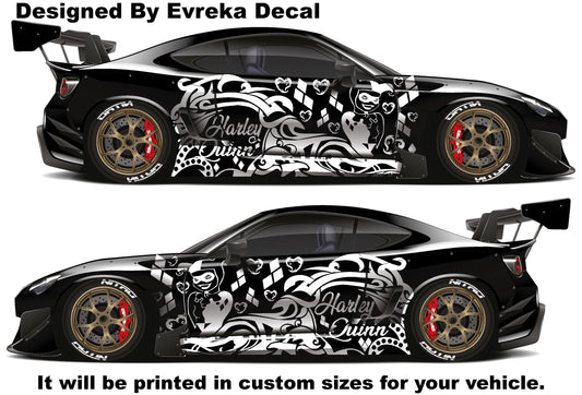 2X Trıbal Harley Quınn Graphıc Vınyl Decal TRUCK CAR SIDES - Evreka Decal