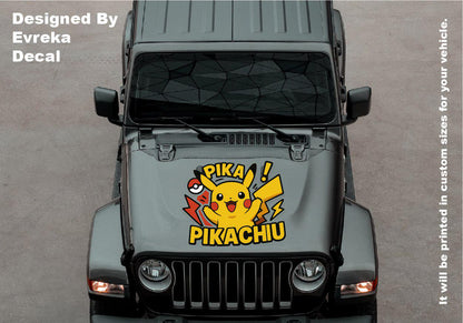 Pikachu Car Decals: Car Vinyl | Hood And Car Side Decal | Comics character, Pokemon character, Designed Car Livery, Cast Vinyl Wrap - Evreka Decal