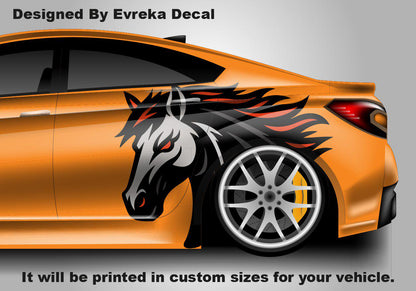 3D Horse Fits Ford Mustang Vinyl Decal Side Truck Car Vehicle Graphic - Evreka Decal