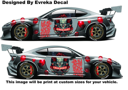 Bundle pennywise, It, Car Livery, Cast Vinyl Wrap, Universal Size, Car Wrap - Evreka Decal