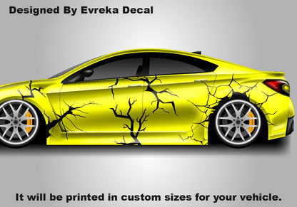 Paint Cracks Accent DIY Kit Car Decal Car Design Wrap Car Livery - Evreka Decal