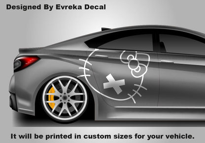 2x Hello Kitty Car Decals: Cuteness On the Go! Car Vinyl | Comics character, Designed Car Livery, Cast Vinyl Wrap | BOTH SIDE - Evreka Decal