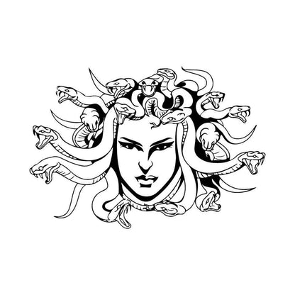 2x Medusa Design Vinyl Cut Sticker for Car Body,Door,Hood Exterior Accessories Snake PVC Decal Waterproof,Sun protection - Evreka Decal
