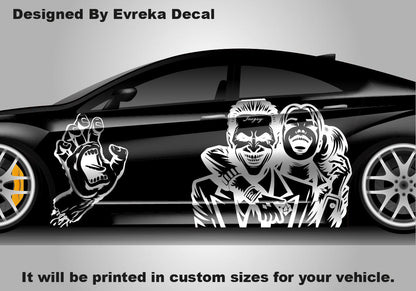 Harley Quinn Premium Customizable Vinyl Car Wrap - High-Quality Vehicle Wraps for Cars, Trucks, SUVs - Durable, Weather-Resistant Auto Wraps - Evreka Decal