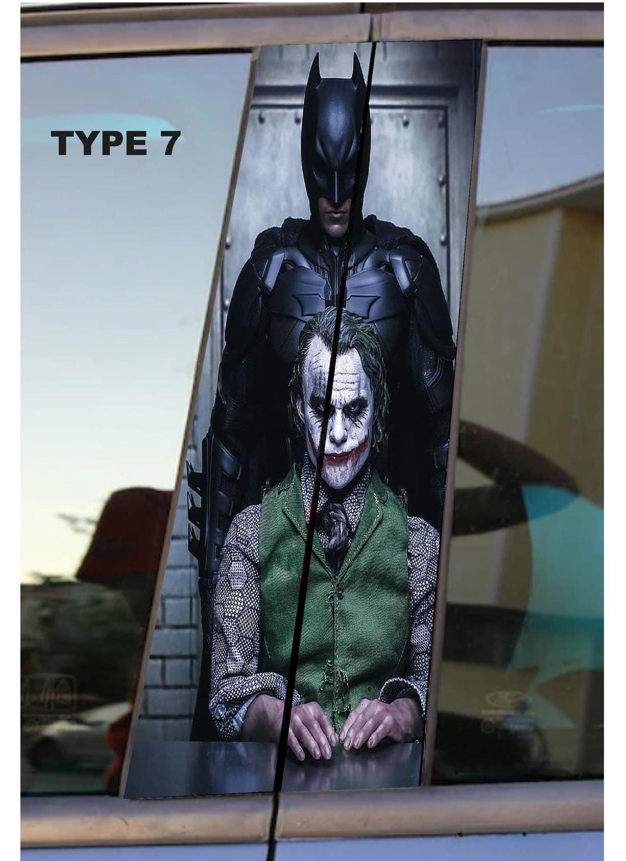 Joker Car Doors Livery Pillar Decal Sticker Wrap - Joker Car Decal - high quality graphics - fits for any vehicle - Evreka Decal