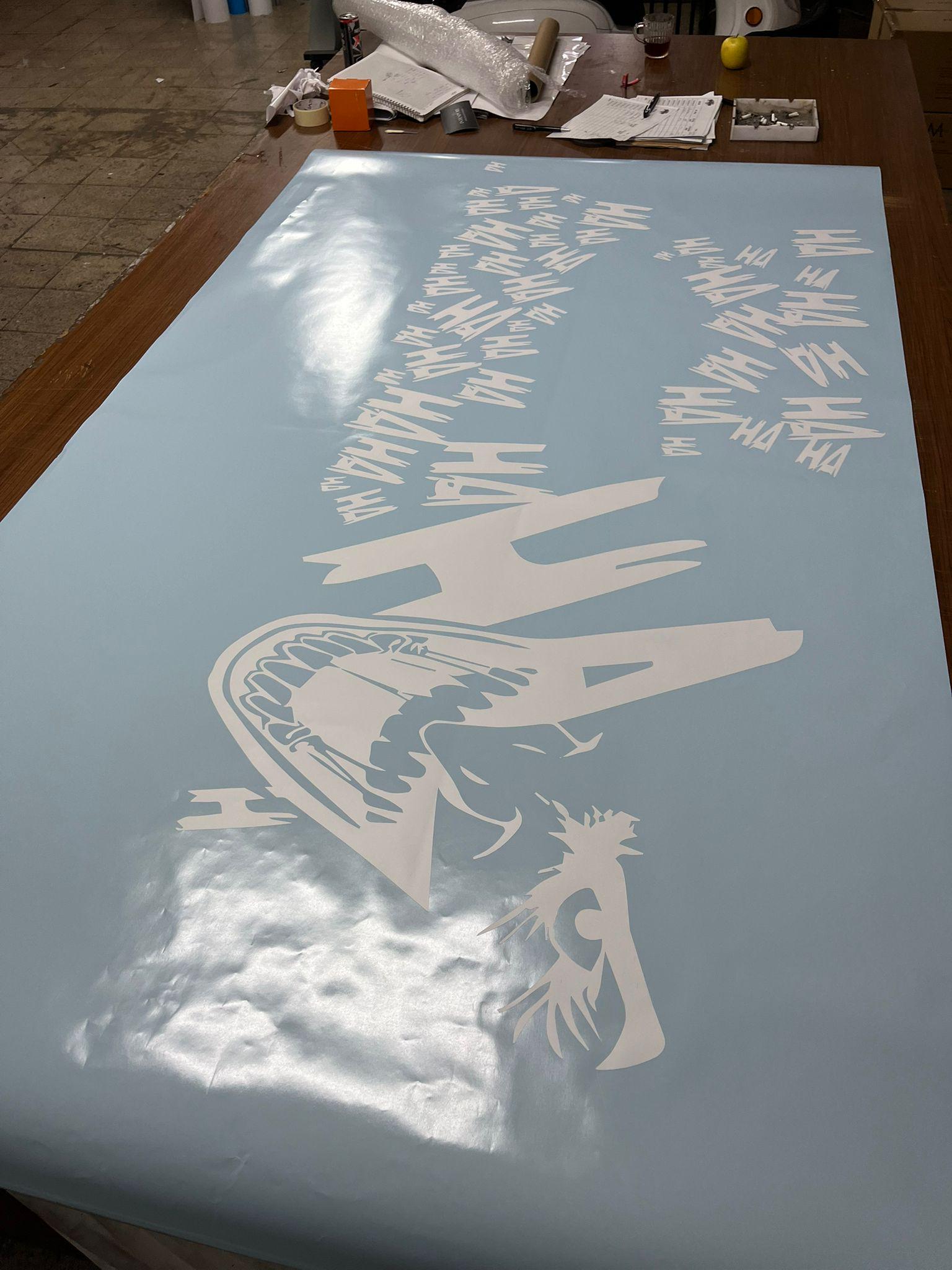 2X Laughter Car Decal. Joker Ha ha ha Car Side Decal. Joker Vinly Car Decal - Evreka Decal