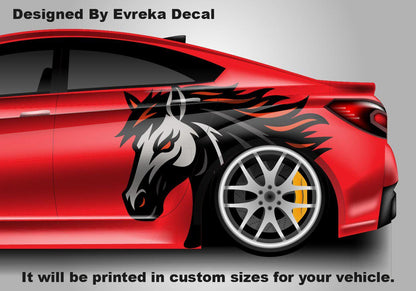 3D Horse Fits Ford Mustang Vinyl Decal Side Truck Car Vehicle Graphic - Evreka Decal