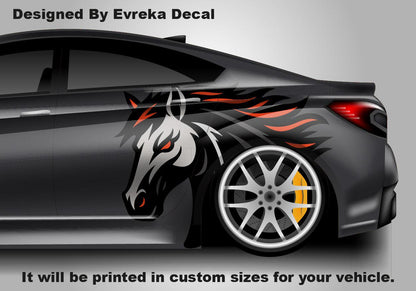 3D Horse Fits Ford Mustang Vinyl Decal Side Truck Car Vehicle Graphic - Evreka Decal