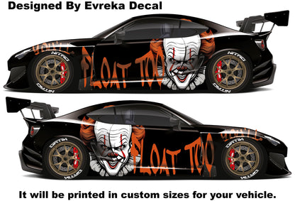 Bundle pennywise, It, Car Livery, Cast Vinyl Wrap, Universal Size, Car Wrap - Evreka Decal