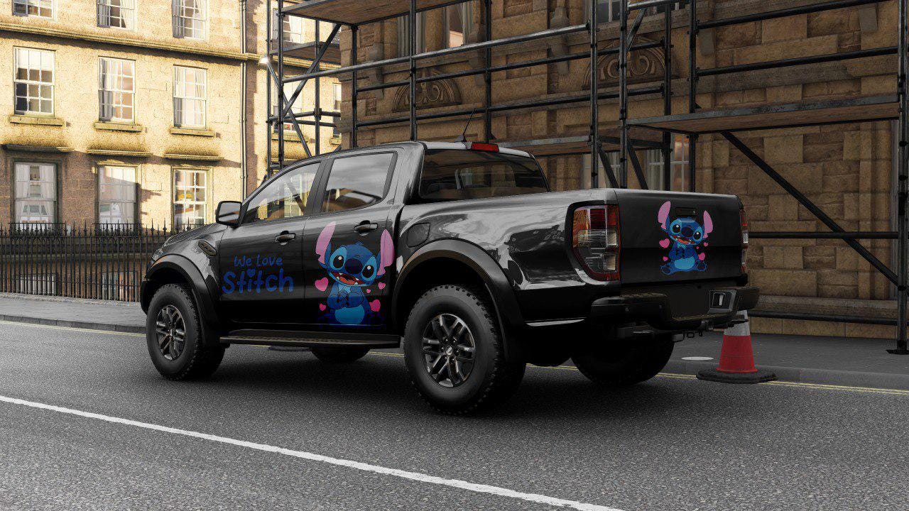 Stitch, Car Livery, Cast Vinyl Wrap, Universal Size, Car Wrap, Car Decal, Car Foil Design - Evreka Decal
