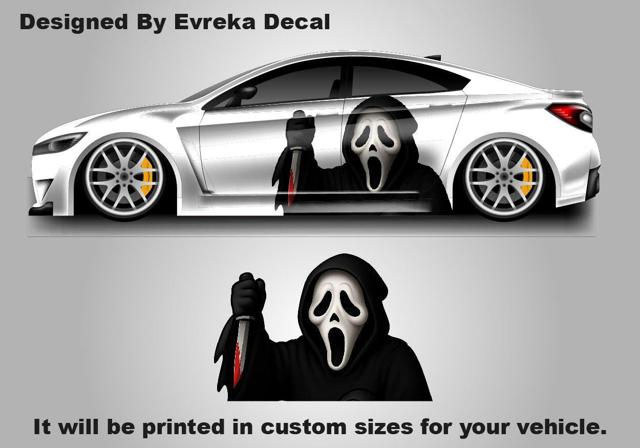 3D Scream, 3d Car Livery, Cast Vinyl Wrap, Universal Size, Car Wrap, 3d Car Decal, Car Foil Design - Evreka Decal