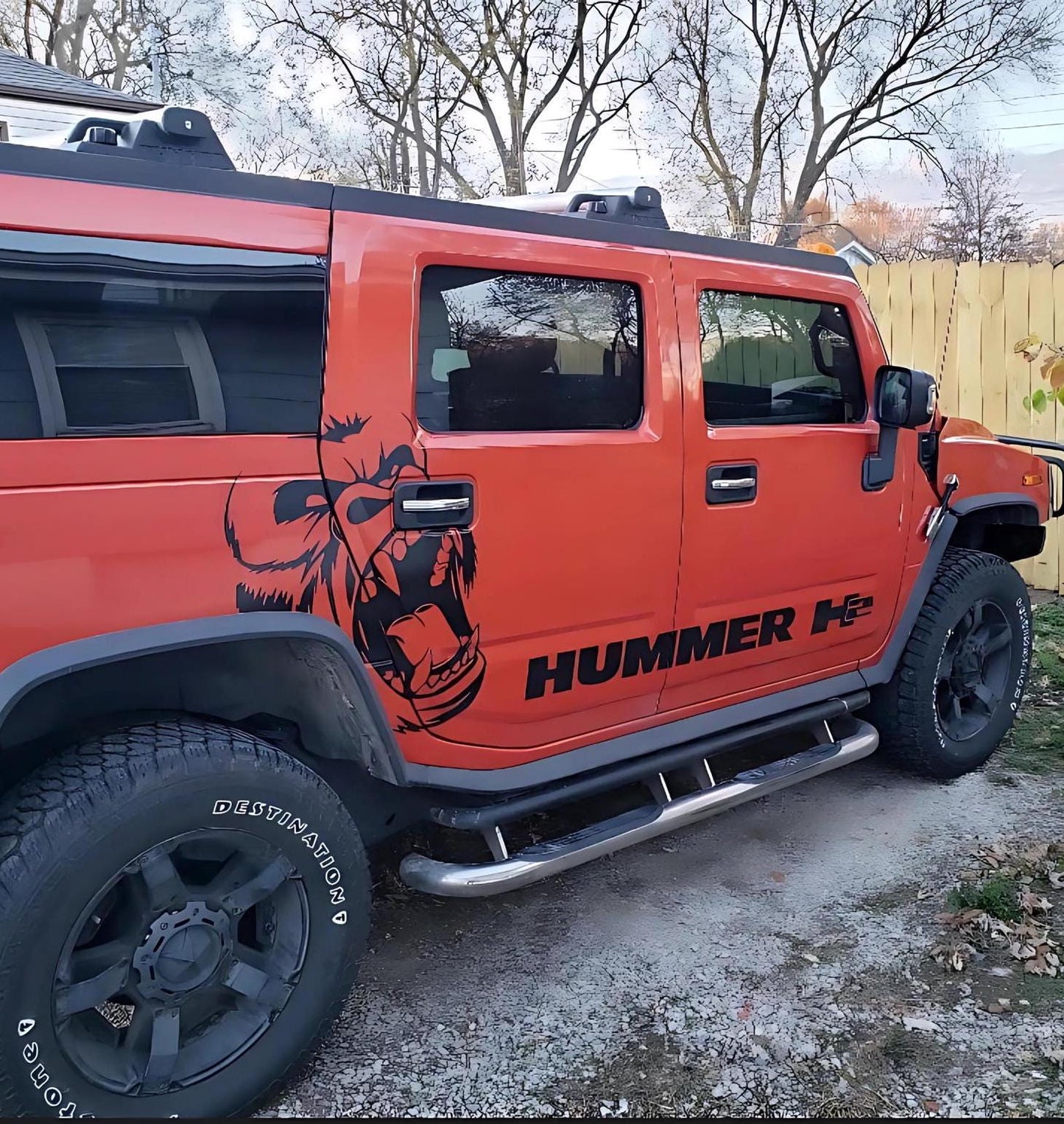 x2 Angry Gorilla Kong Sticker / Decal- INCLUDES BOTH Sides. Decal Sticker King Kong Growling Gorilla | Side of Car Graphic | Vinyl Decal | - Evreka Decal