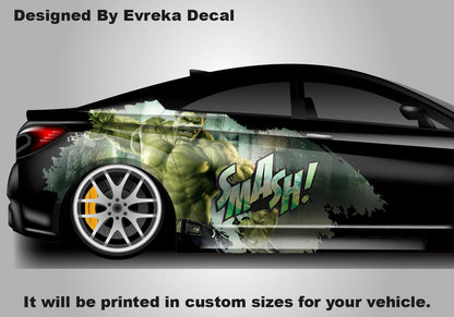 Hulk, Car Livery, Cast Vinyl Wrap, Universal Size, Car Wrap, Car Decal, Car Foil Design - Evreka Decal