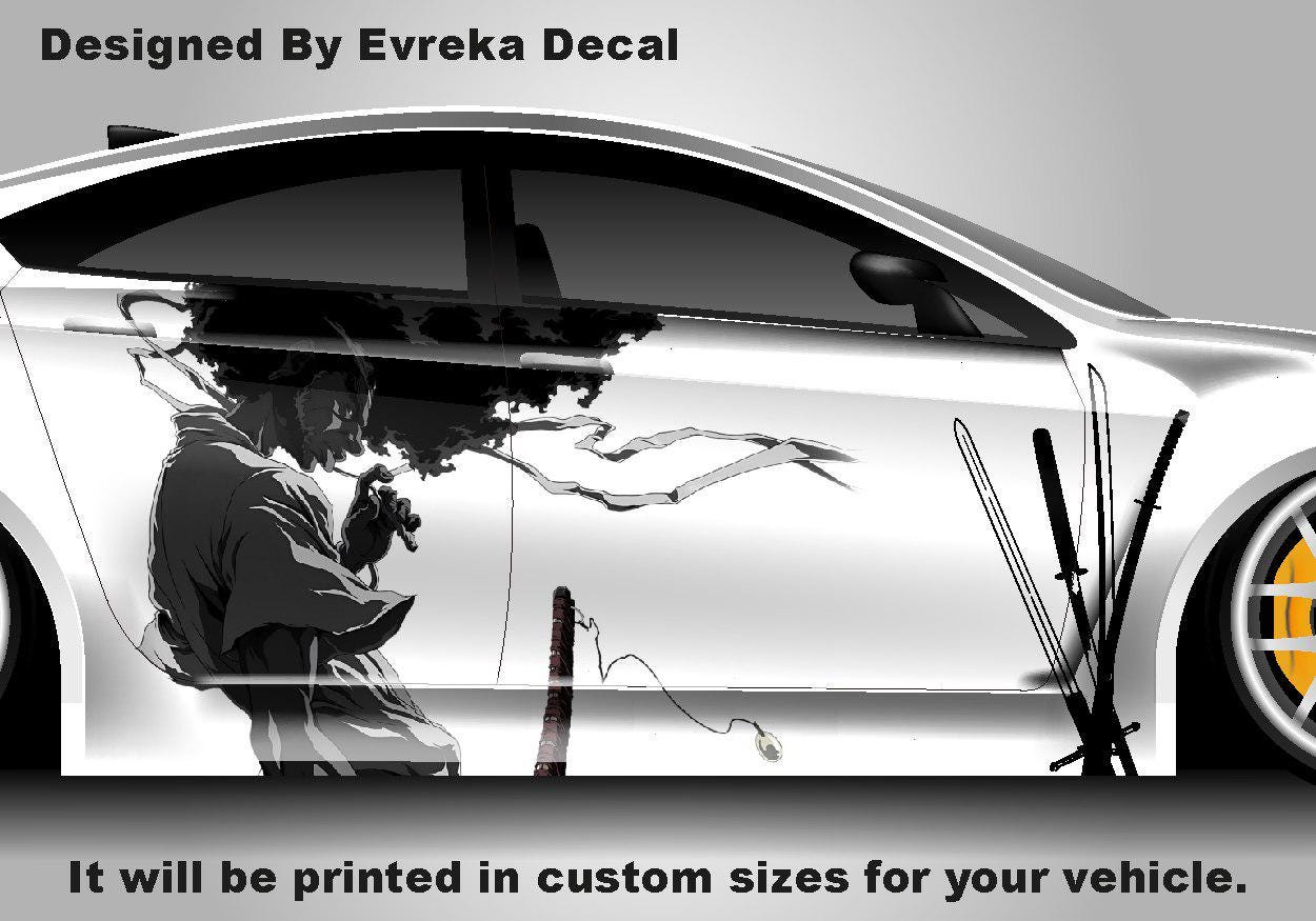 Afro Samurai Car Wrap, Japanese Vehicle Shine, Cast Vinyl Wrap, Universal Size afro Samurai Anime Car Sticker Car Decal - Evreka Decal