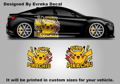 Pikachu Car Decals: Car Vinyl | Hood And Car Side Decal | Comics character, Pokemon character, Designed Car Livery, Cast Vinyl Wrap - Evreka Decal