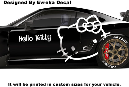 2x Hello Kitty Car Decals: Cuteness On the Go! Car Vinyl | Comics character, Designed Car Livery, Cast Vinyl Wrap | BOTH SIDE - Evreka Decal
