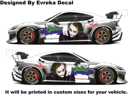 Rev up Your Ride with Joker Car Decals: Get a Smile from the Dark Side! Super Hero Villain Inspired Car Side Decal, why so serıous - Evreka Decal