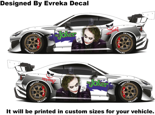 Rev up Your Ride with Joker Car Decals: Get a Smile from the Dark Side! Super Hero Villain Inspired Car Side Decal, why so serıous - Evreka Decal