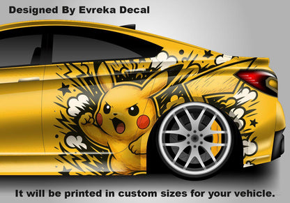Pikachu Car Decals: Car Vinyl | Hood And Car Side Decal | Comics character, Pokemon character, Designed Car Livery, Cast Vinyl Wrap - Evreka Decal