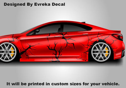 Paint Cracks Accent DIY Kit Car Decal Car Design Wrap Car Livery - Evreka Decal