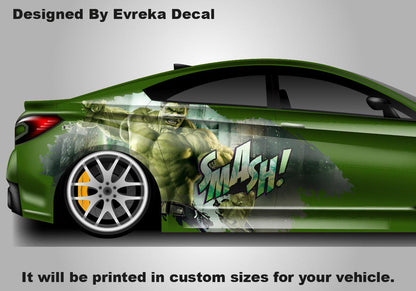 Hulk, Car Livery, Cast Vinyl Wrap, Universal Size, Car Wrap, Car Decal, Car Foil Design - Evreka Decal