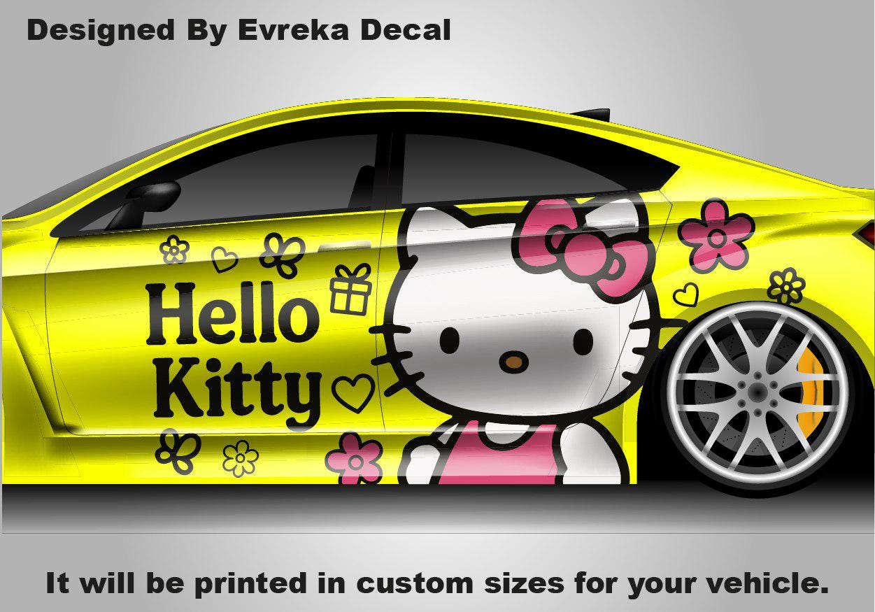 Hello Kitty Car Decals: Cuteness On the Go! Car Vinyl | Comics character, Designed Car Livery, Cast Vinyl Wrap - Evreka Decal