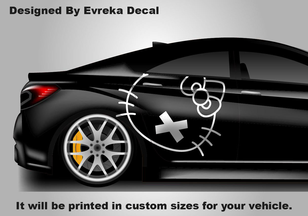 2x Hello Kitty Car Decals: Cuteness On the Go! Car Vinyl | Comics character, Designed Car Livery, Cast Vinyl Wrap | BOTH SIDE - Evreka Decal
