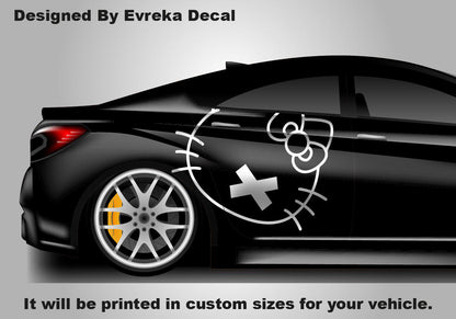 2x Hello Kitty Car Decals: Cuteness On the Go! Car Vinyl | Comics character, Designed Car Livery, Cast Vinyl Wrap | BOTH SIDE - Evreka Decal