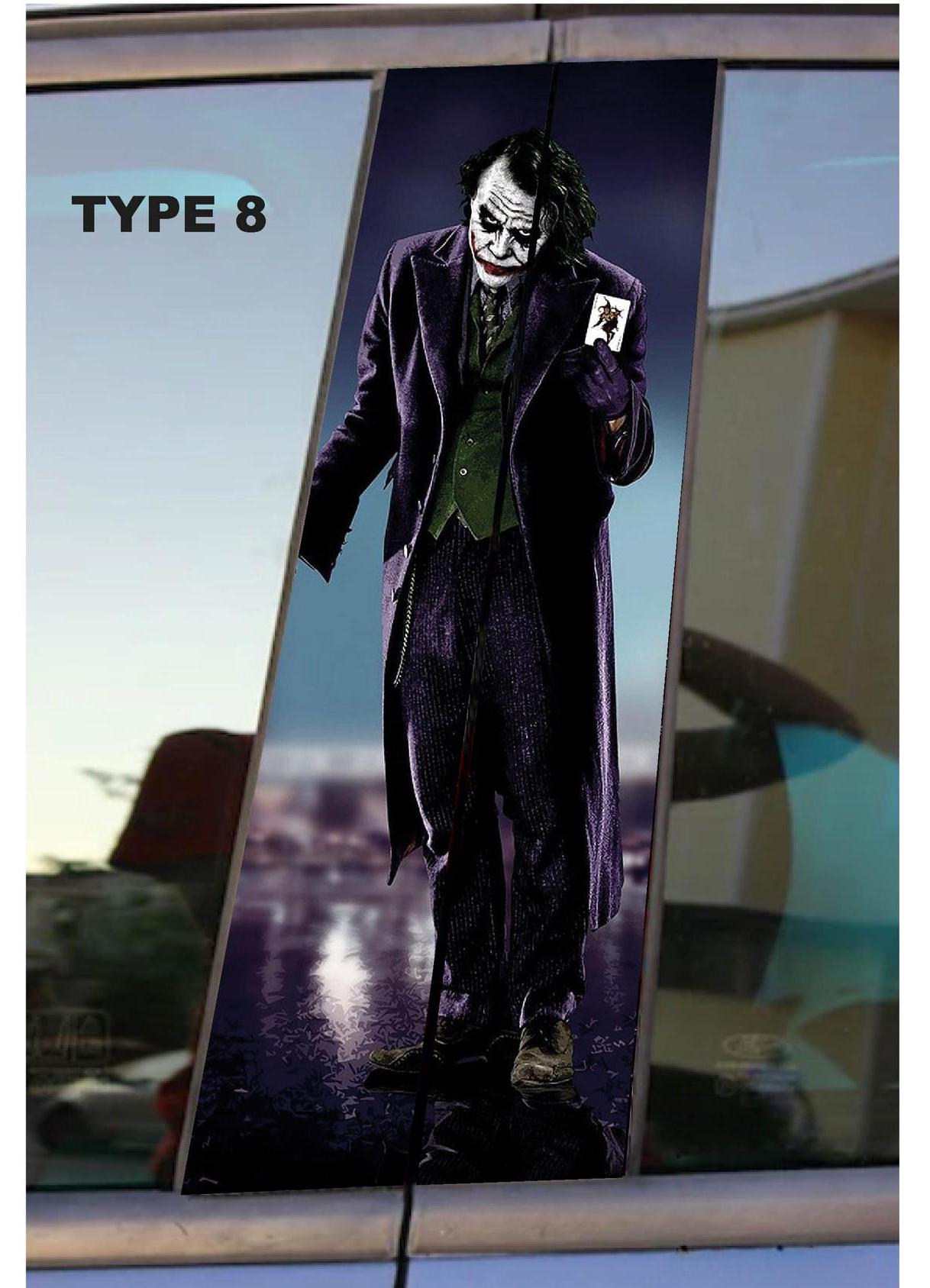 Joker Car Doors Livery Pillar Decal Sticker Wrap - Joker Car Decal - high quality graphics - fits for any vehicle - Evreka Decal