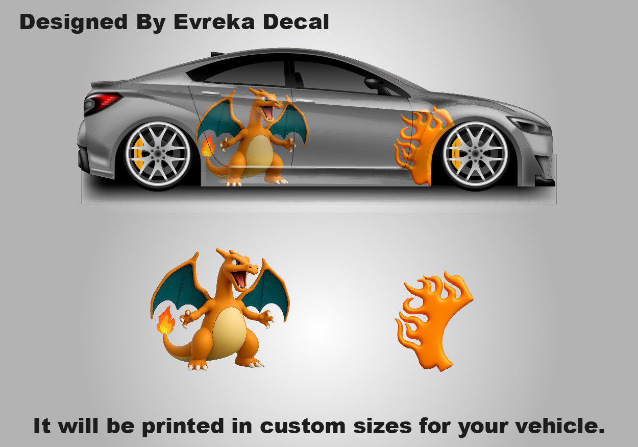 Charizard Car Decals: Car Vinyl | Comics character, Pokemon character, Designed Car Livery, Cast Vinyl Wrap , 3D Vinyl - Evreka Decal