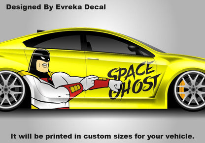 Space Ghost , American superhero the, Designed Car Livery, Cast Vinyl Wrap, Universal Size - Evreka Decal