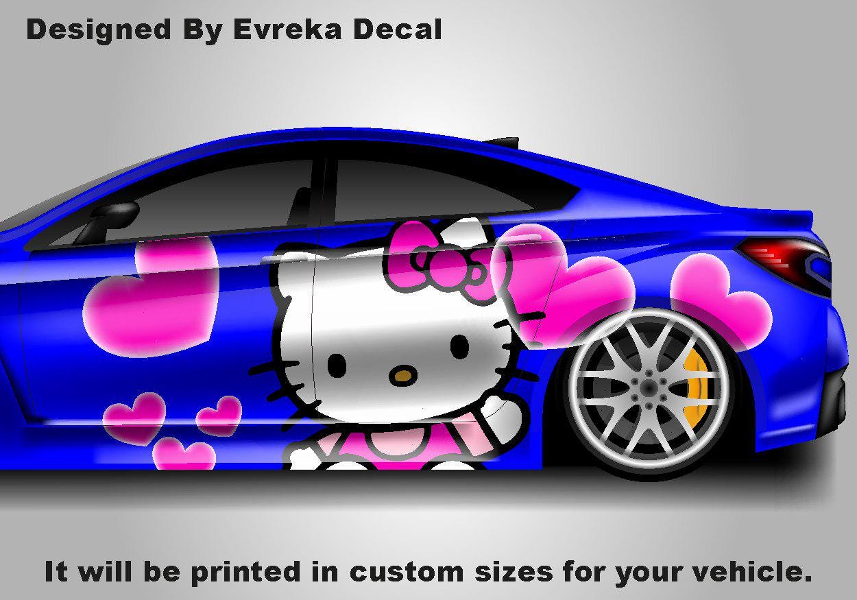 Hello Kitty Car Decals: Cuteness On the Go! Car Vinyl | Comics character, Designed Car Livery, Cast Vinyl Wrap - Evreka Decal