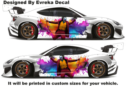 Joker Car Wrap, Car Livery, Cast Vinyl Wrap, Universal Size, Car Wrap, Car Decal, Car Foil Design - Evreka Decal