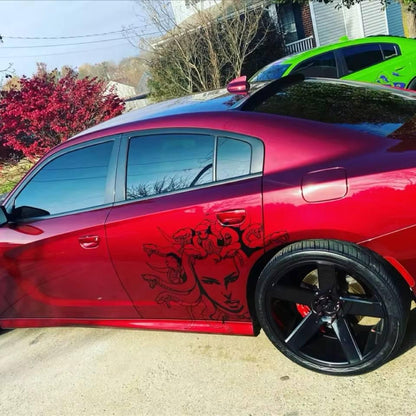 2x Medusa Design Vinyl Cut Sticker for Car Body,Door,Hood Exterior Accessories Snake PVC Decal Waterproof,Sun protection - Evreka Decal