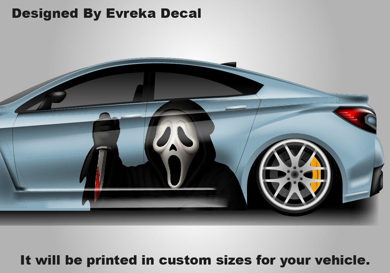 3D Scream, 3d Car Livery, Cast Vinyl Wrap, Universal Size, Car Wrap, 3d Car Decal, Car Foil Design - Evreka Decal
