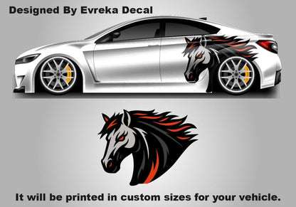 3D Horse Fits Ford Mustang Vinyl Decal Side Truck Car Vehicle Graphic - Evreka Decal