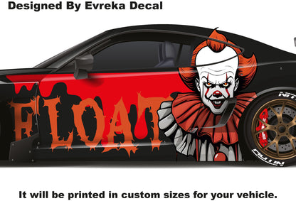 Pennywise it halloween bundle, Car Livery, Cast Vinyl Wrap, Universal Size, Car Wrap, Car Decal, Car Foil Design - Evreka Decal