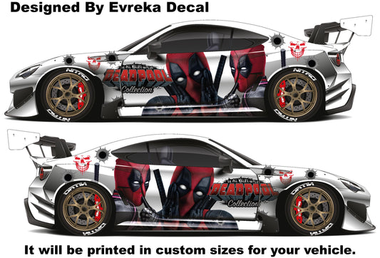 Deadpools together, Super Hero, Villain Inspired Car Side Decal, Universal Size - Evreka Decal