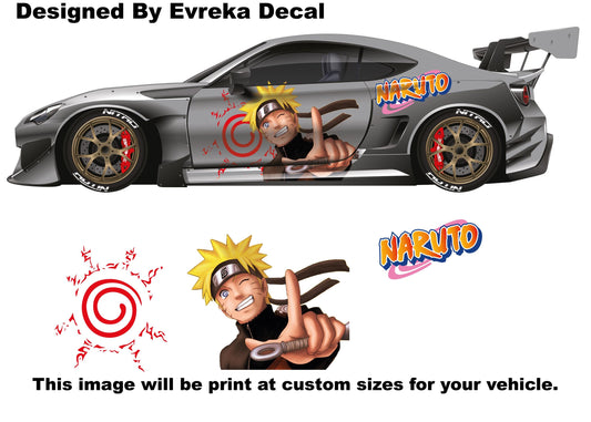 Naruto Car Wrap , Anime Car Wrap, Japanese Vehicle Shine, Cast Vinyl Wrap, Universal Size Naruto Anime Car Sticker gifts - Evreka Decal