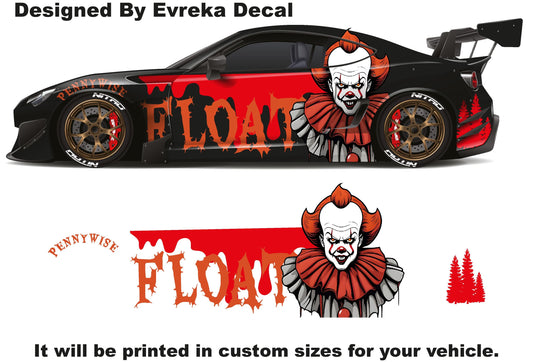 Pennywise it halloween bundle, Car Livery, Cast Vinyl Wrap, Universal Size, Car Wrap, Car Decal, Car Foil Design - Evreka Decal