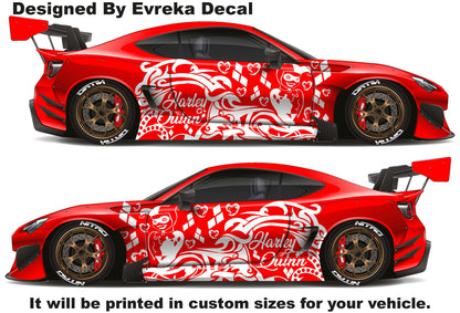 2X Trıbal Harley Quınn Graphıc Vınyl Decal TRUCK CAR SIDES - Evreka Decal