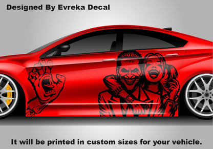Harley Quinn Premium Customizable Vinyl Car Wrap - High-Quality Vehicle Wraps for Cars, Trucks, SUVs - Durable, Weather-Resistant Auto Wraps - Evreka Decal