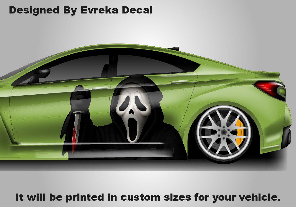 3D Scream, 3d Car Livery, Cast Vinyl Wrap, Universal Size, Car Wrap, 3d Car Decal, Car Foil Design - Evreka Decal