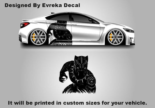 Black Panther Car Decals! American superhero,Marvel Comics character, Cast Vinyl Wrap, Universal Size - Evreka Decal