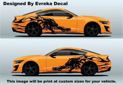Jaguar Fender Top Side Trunk Car Sticker, Jaguar Decal. Jaguar Car Sticker - Evreka Decal