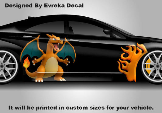 Charizard Car Decals: Car Vinyl | Comics character, Pokemon character, Designed Car Livery, Cast Vinyl Wrap , 3D Vinyl - Evreka Decal