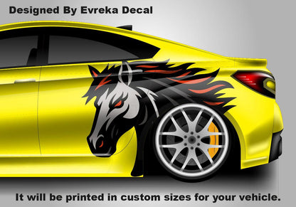 3D Horse Fits Ford Mustang Vinyl Decal Side Truck Car Vehicle Graphic - Evreka Decal