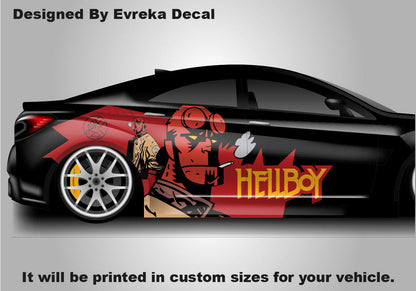 Hellboy Large Car Decal, Vinyl Graphic Car Wrap - Transform Your Ride with our Exclusive Hellboy Car Decals! - Evreka Decal