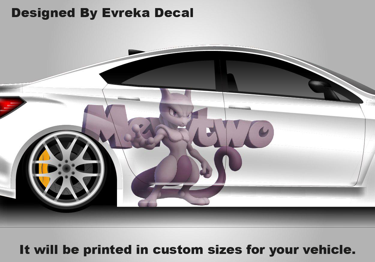Mewtwo Car Decals: Car Vinyl | Comics character, Pokemon character, Designed Car Livery, Cast Vinyl Wrap , 3D Vinyl ( Passenger Side) - Evreka Decal